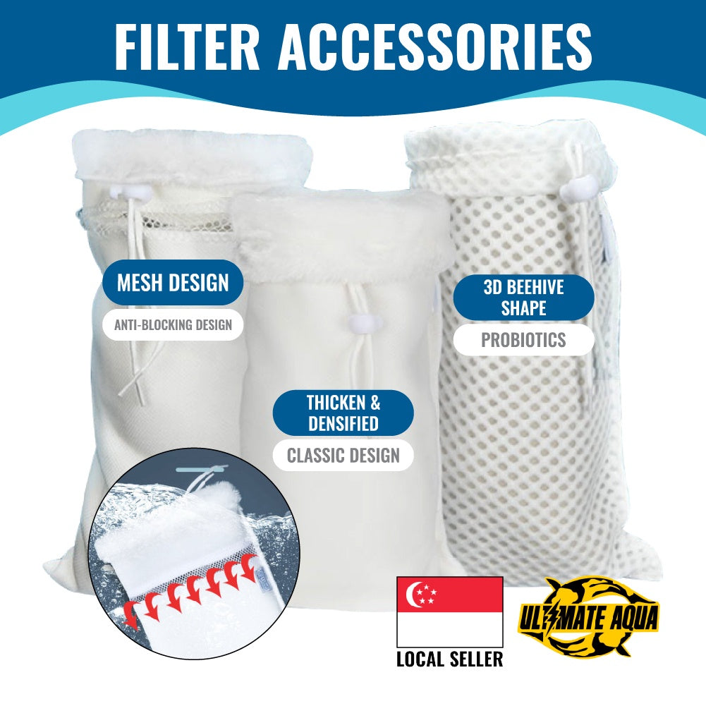 YEE Biochemical Cotton Filter Bag, Filter Sock With 3D Knitting Technique, Bio Media, Tank Filter 19x39cm, 3mm_thumb