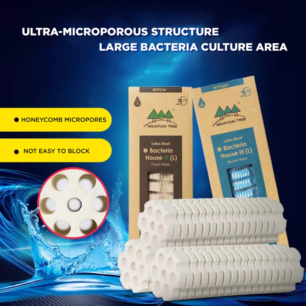 Mountain Tree Lotus Root Nitro Ring For Aquarium Bacteria, Filter Media For Beneficial Bacteria, Fish Tank Filter_feature