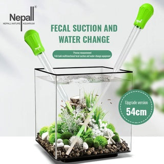 Nepall Fish Tank Siphon Pump, Aquarium Mini Suction Pump, Fish Poop Suction