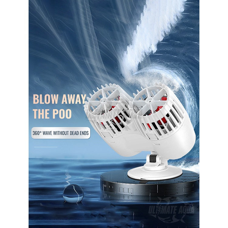 YEE Wave Maker, Silent Aquarium Pump With Double Head Cleaning & 360 Free Adjustment, Fish Tank Cleaner_ feature
