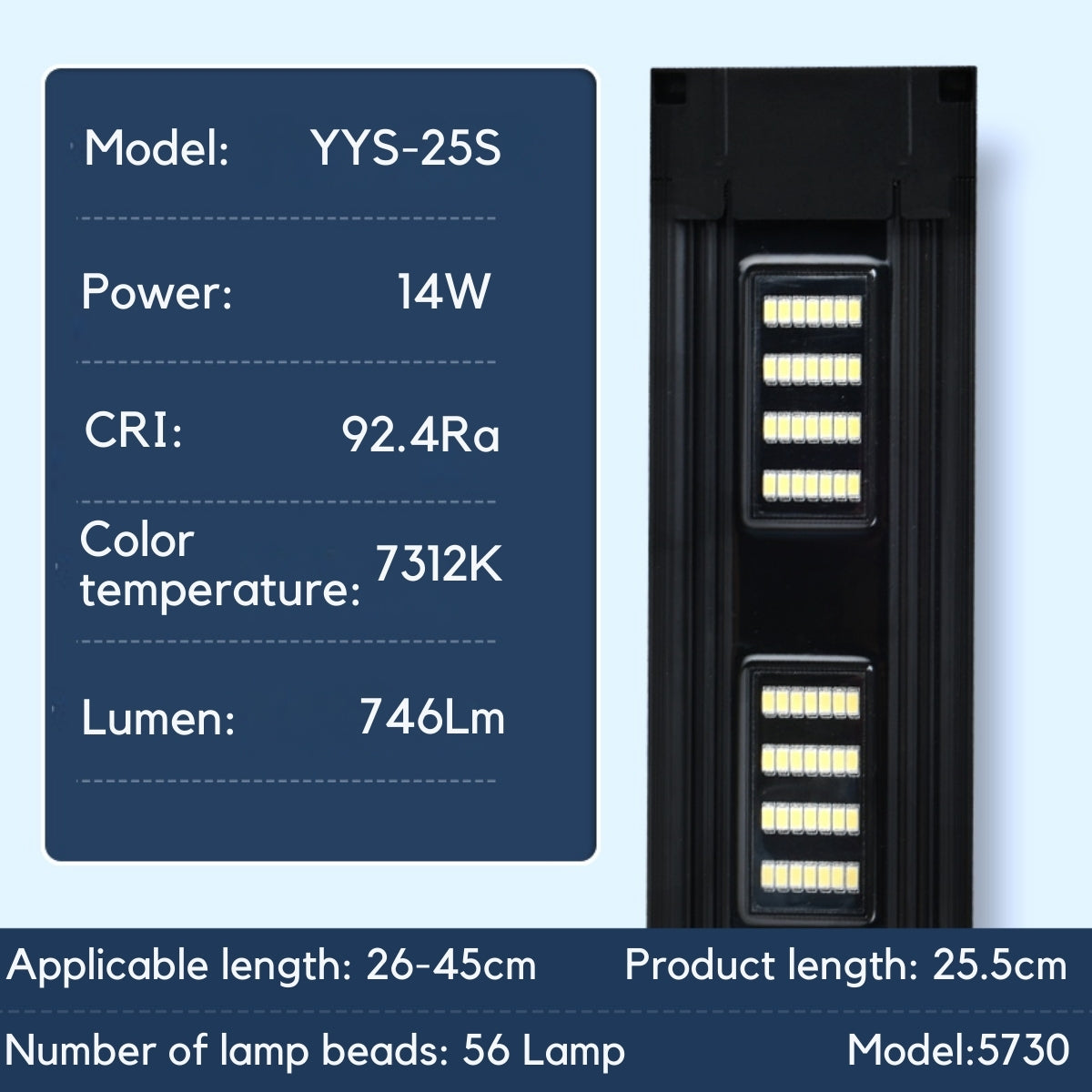 YEE Aquarium LED Light, x3 Brightness, Aqua Smart Technology, Saving Splash | Aquarium Light