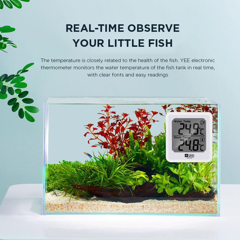 YEE Aquarium Thermometer, Led Thermometer With Real-Time