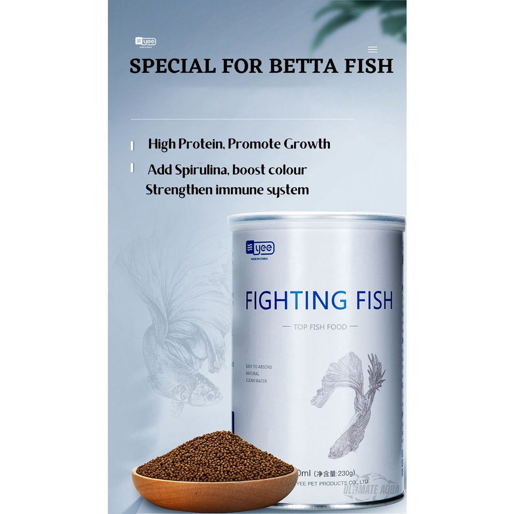 YEE Aquarium Fish Food For Betta Fish, Protein-Rich Fighting Pet Food With EPA,DHA & Spirulina For Brightened Fish Body _ feature