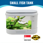 YEE Small Fish Tank, Free Water Change Ecological Self-circulating Aquarium Small Goldfish Tank