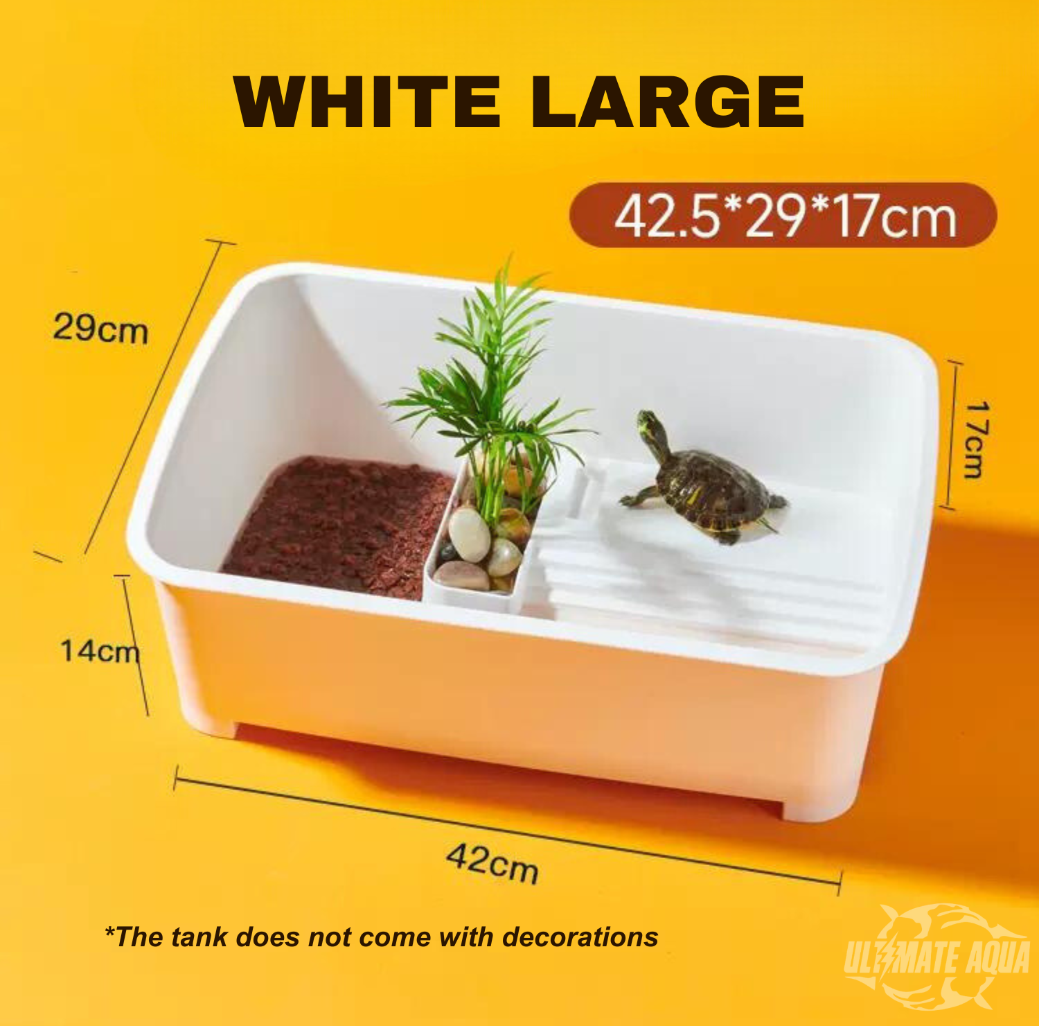 YEE Turtle Tank, Tortoise Tank With Super Large Scape, Thickened Material, Firm & Durable | Aquarium Tank