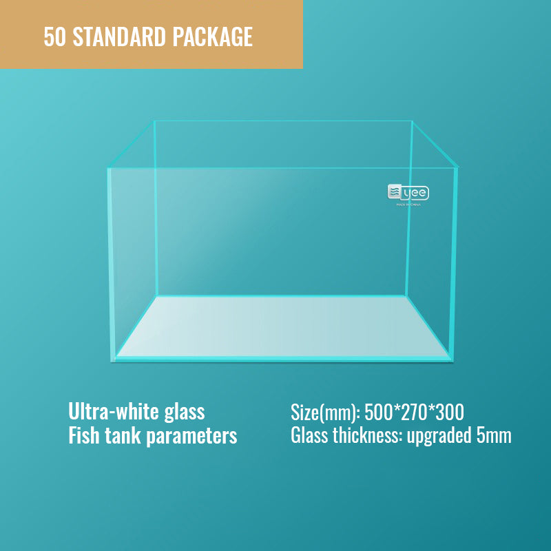 YEE Aquarium Glass Tank, Crystal Tank With 5mm Thick Glass | Transparent Fish Tank