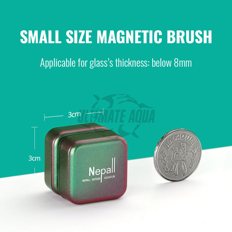 Nepall Aquarium Magnetic Brush, Mini Algae Removal Tool Double-sided With Strong Magnetic | Aquarium Cleaning Tool