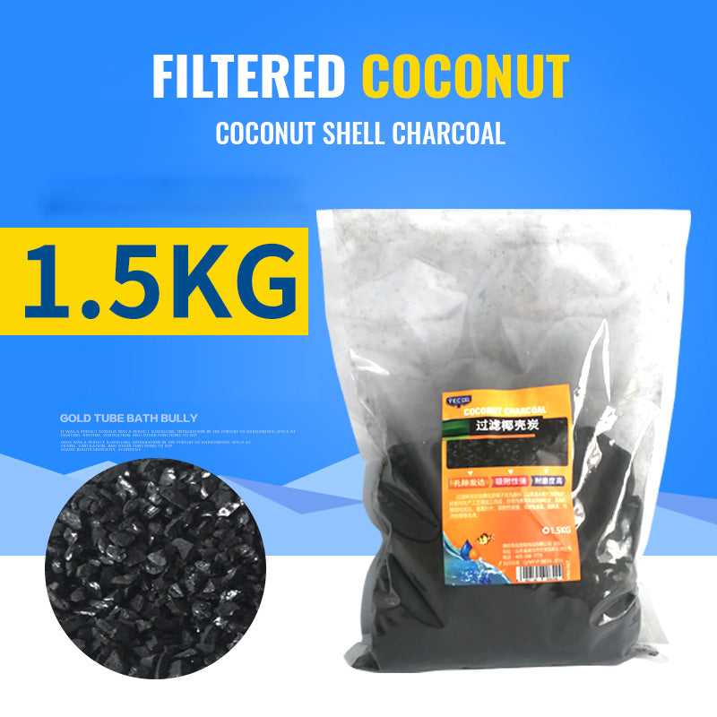 YEE 12 Bio Filter Media, Bacteria House With Bag To Purify Fish Tank _ coconut 1.5kg
