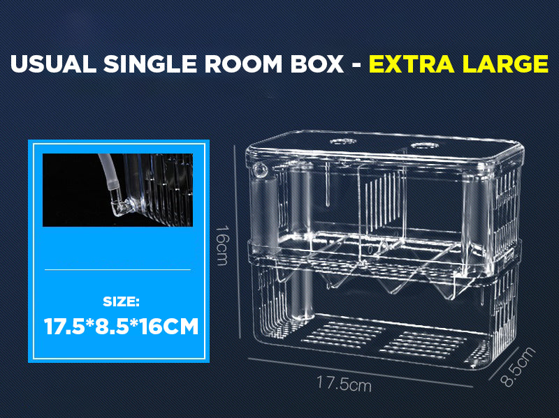 YEE Guppy Breeding Box, Aquarium Acrylic Multifunctional Incubator, Isolation Box For Small & Big Fish